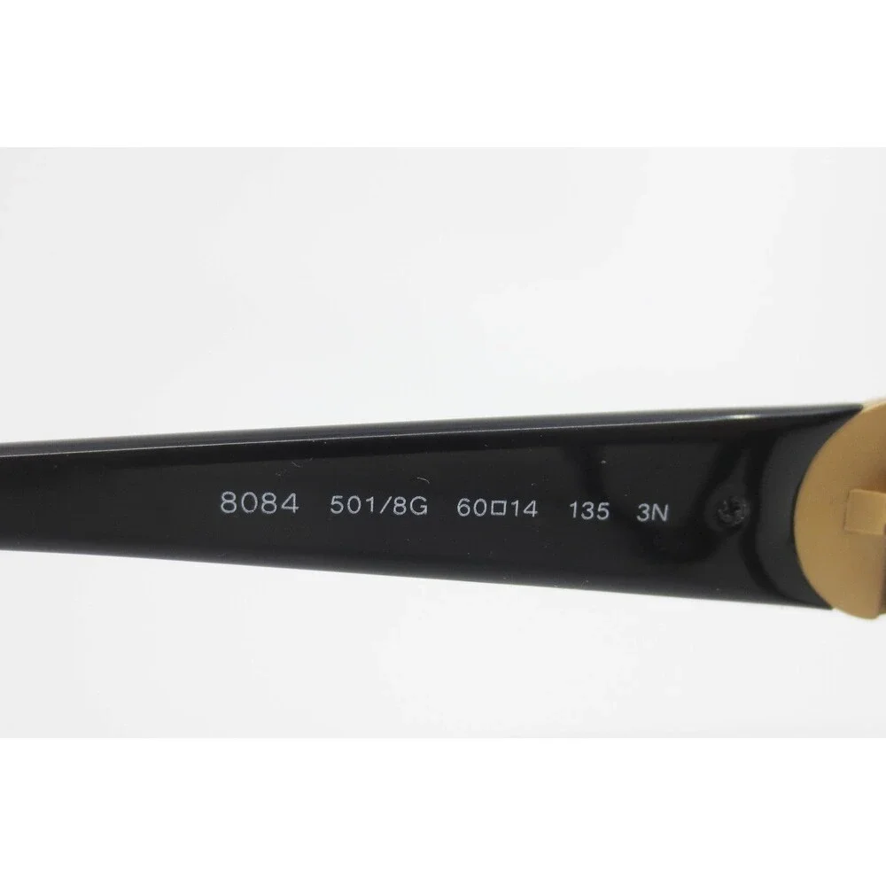 Bvlgari 8084 501/8G Black Gold Medallion Oversized Round Sunglasses 60-14-135